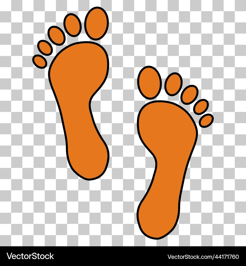 Foot Print Human Sign Track Walking Design Icon Royalty Free 