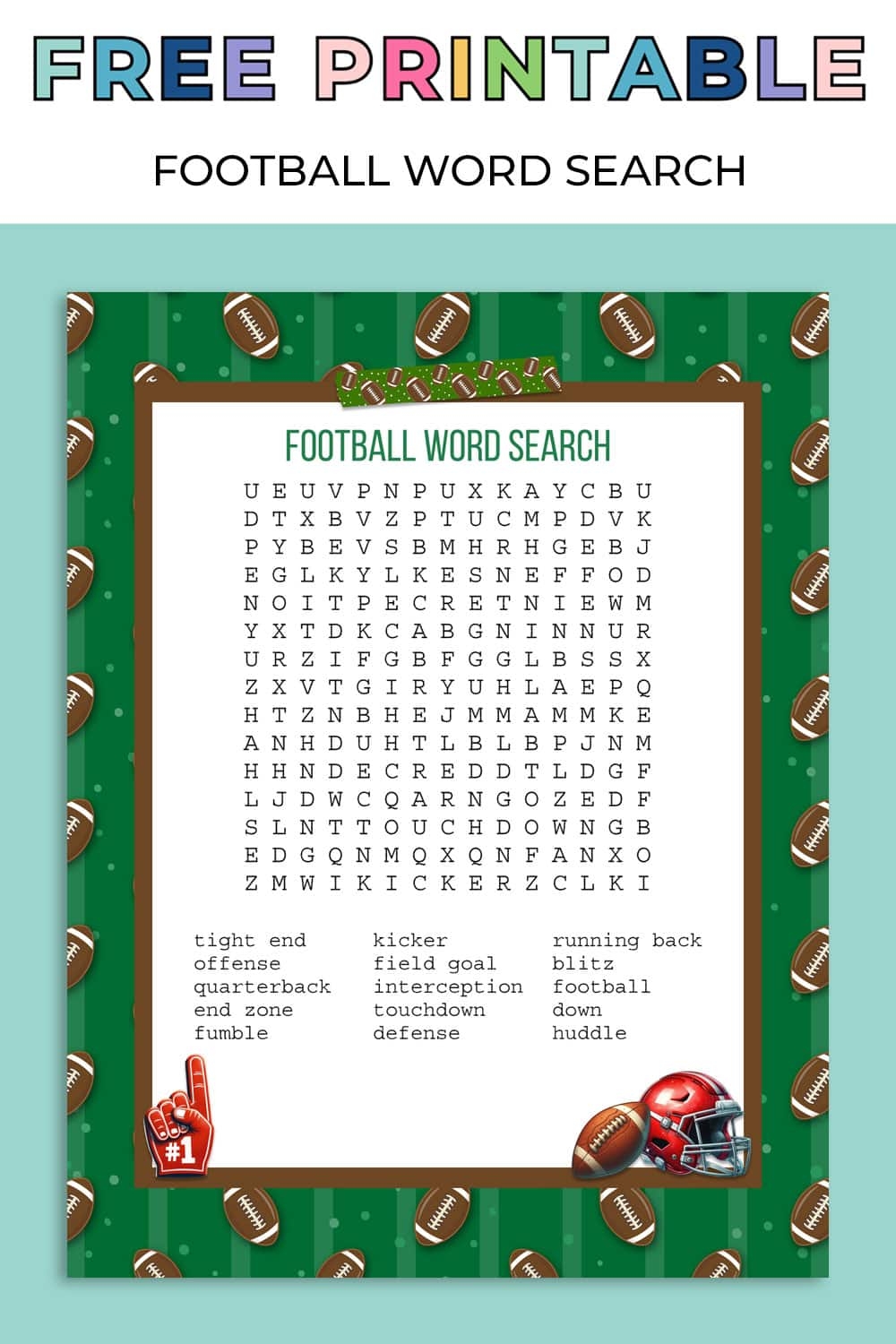 Football Word Search