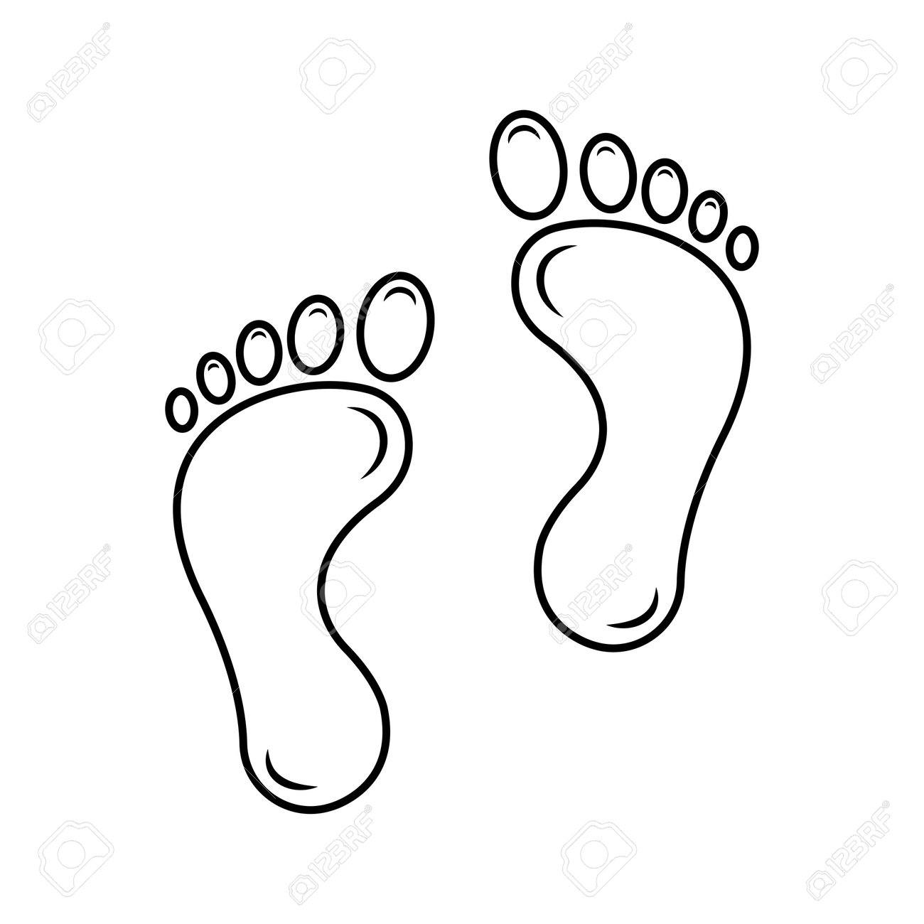 Footprints Icon Vector Illustration Symbol Template Design Royalty 