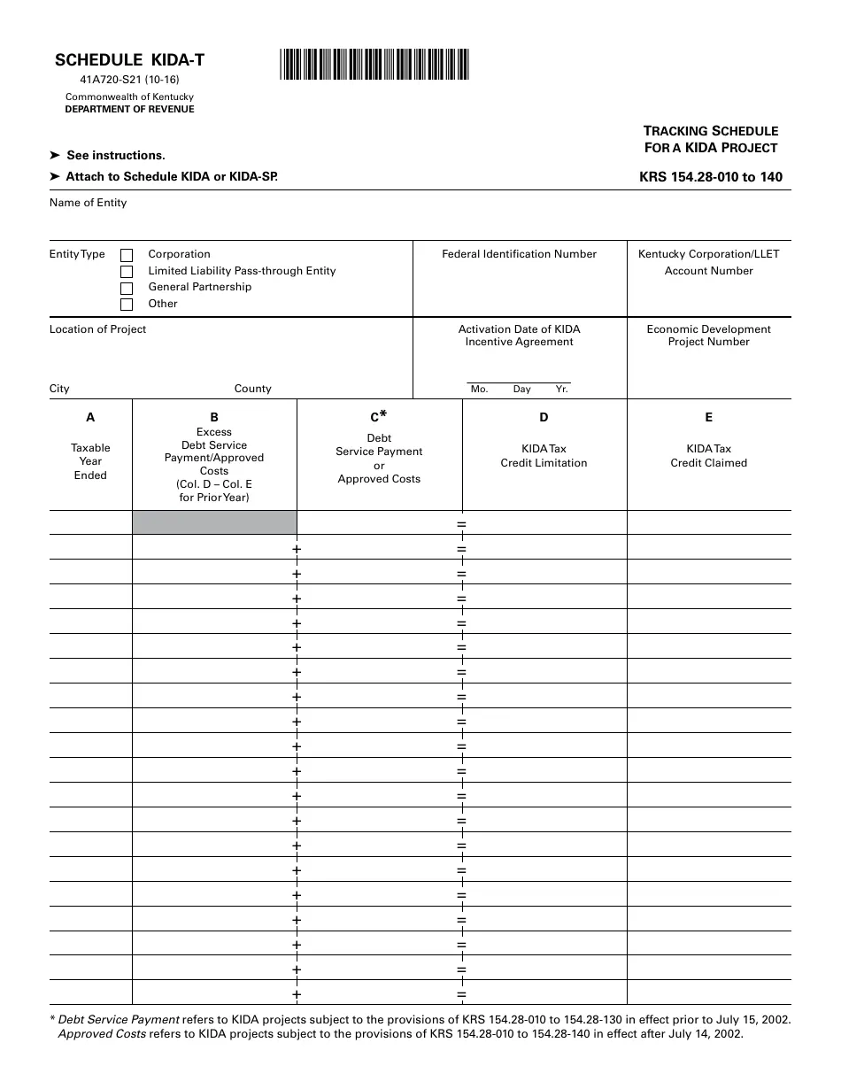 Form 41A720 S21 Schedule KIDA T Fill Out Sign Online And 