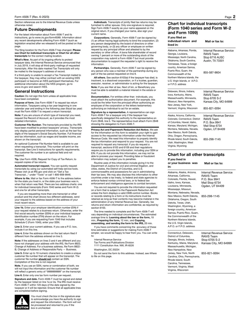 Irs Form 4506-T Download