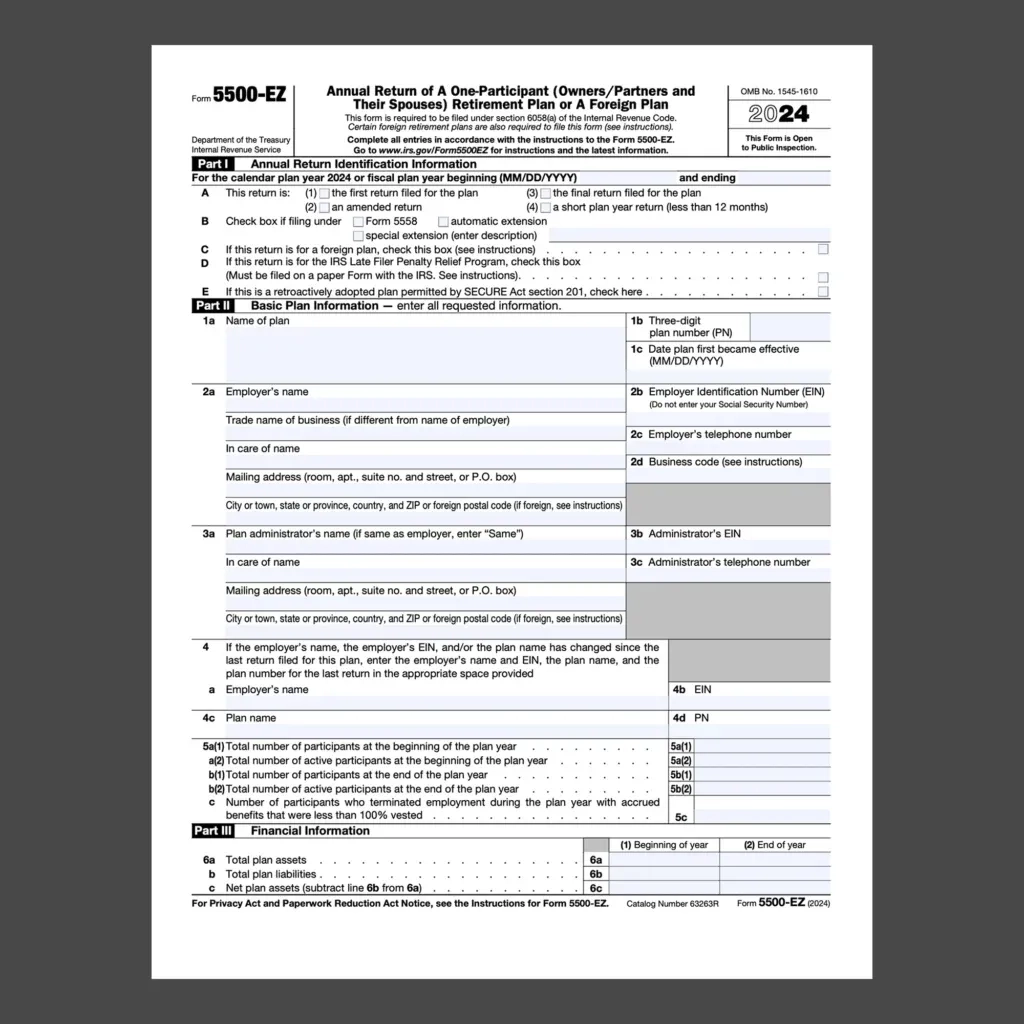 Form 5500 EZ Explained Avoid The 150K IRS Penalty