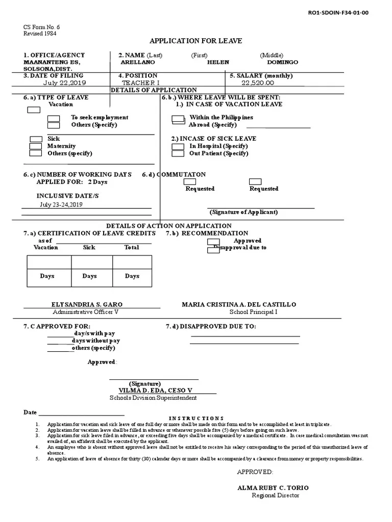 Form 6 Deped Form