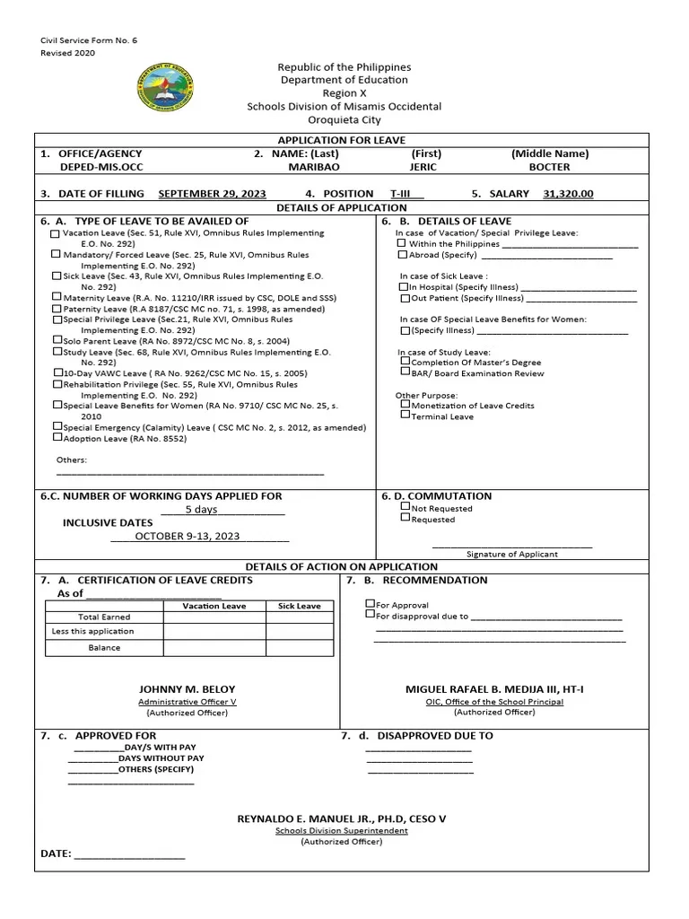 Form 6 PDF Social Programs Government