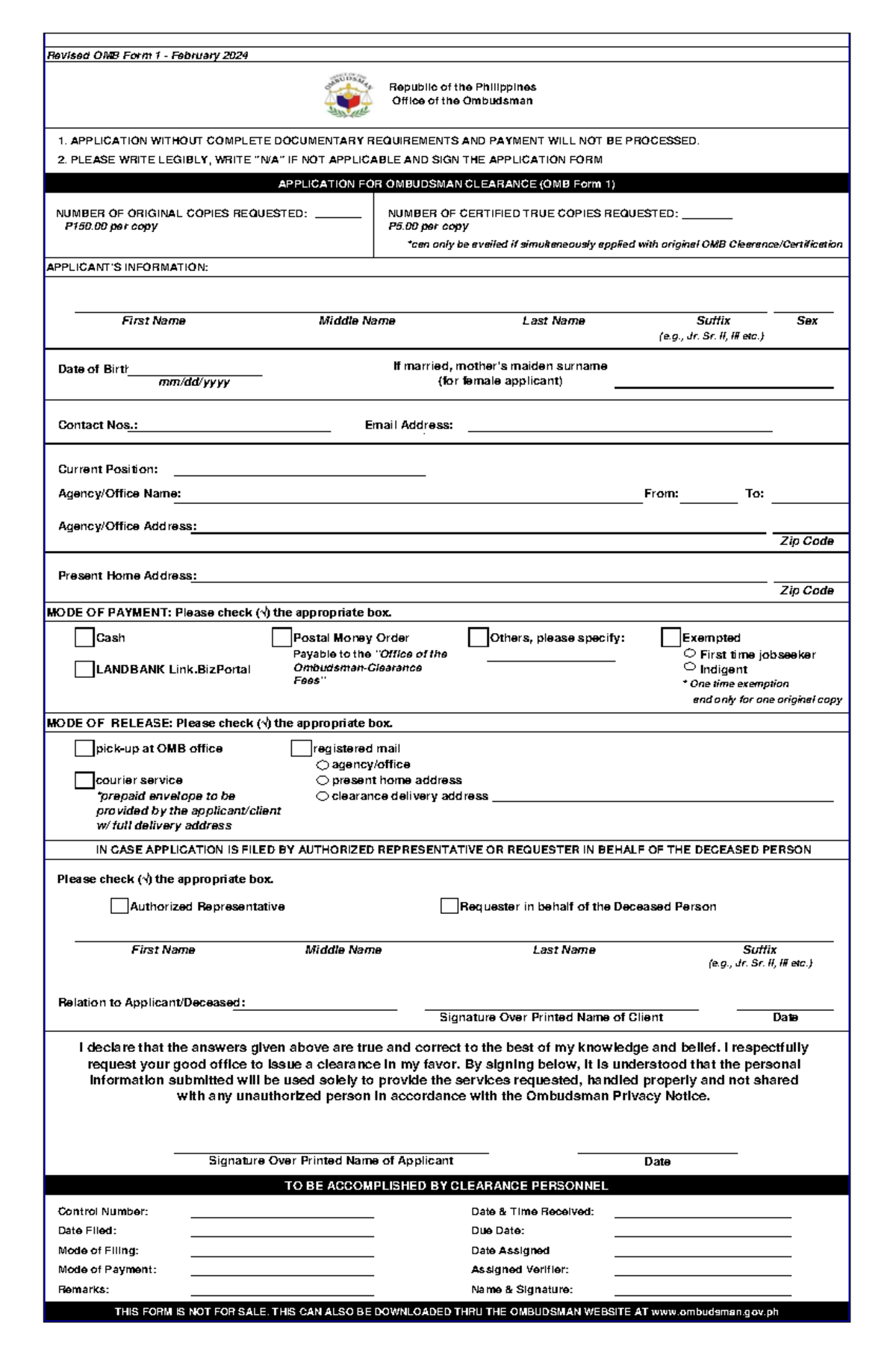 Form Omb Printable