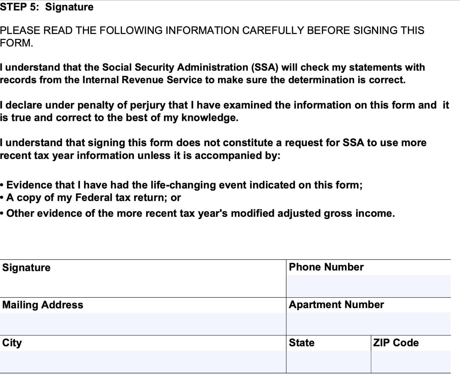 Social Security Form Ssa-44 Printable