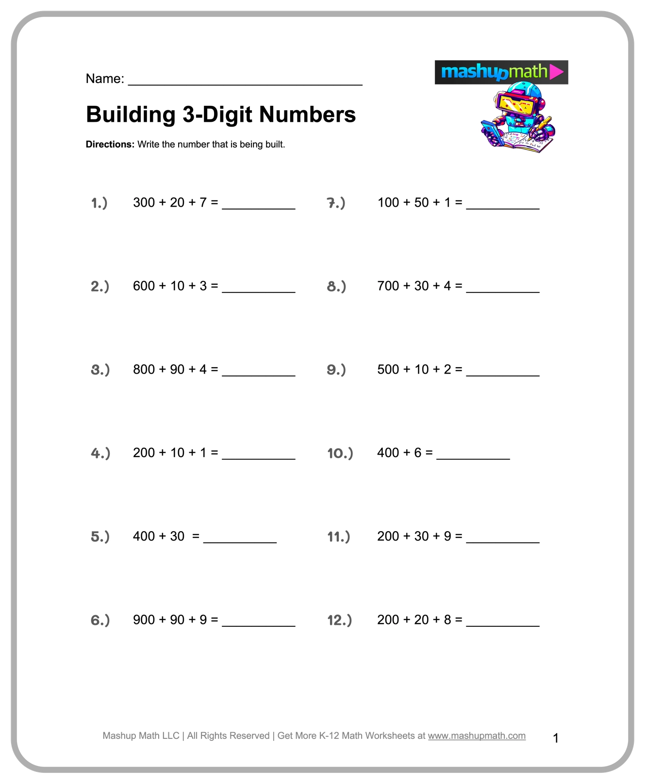 Printable Worksheets Free 3rd Grade