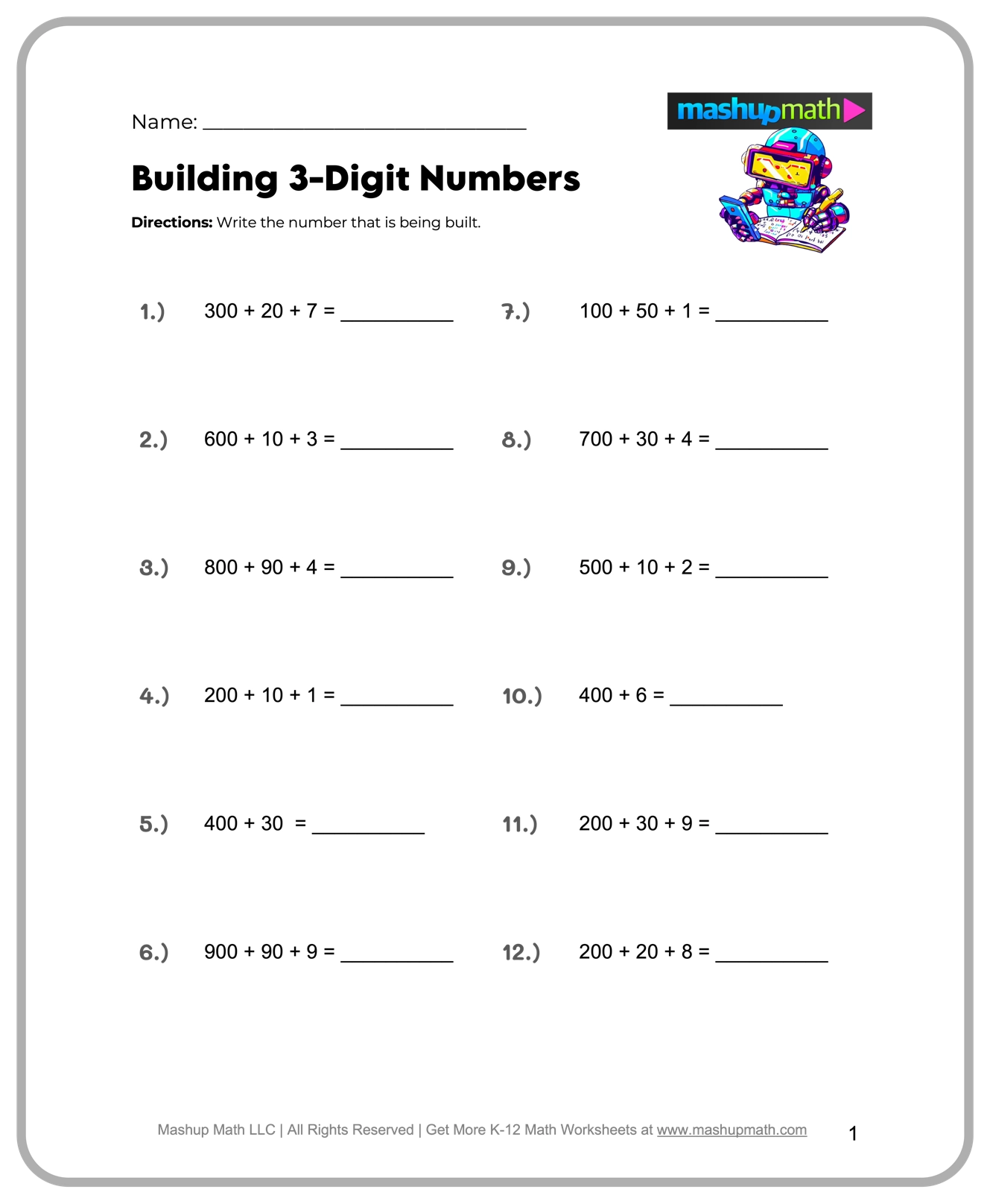 Free Printable Learning Worksheets 4th Grade