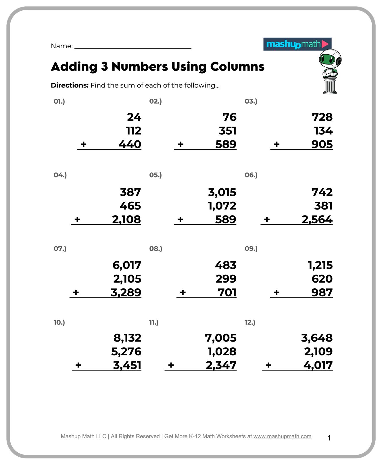 Free 5th Grade Math Worksheets Printable W Answers Mashup Math