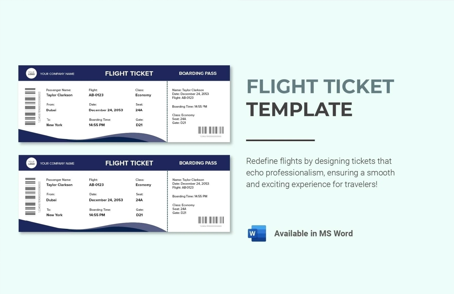 Free Boarding Pass Ticket Templates Editable And Printable