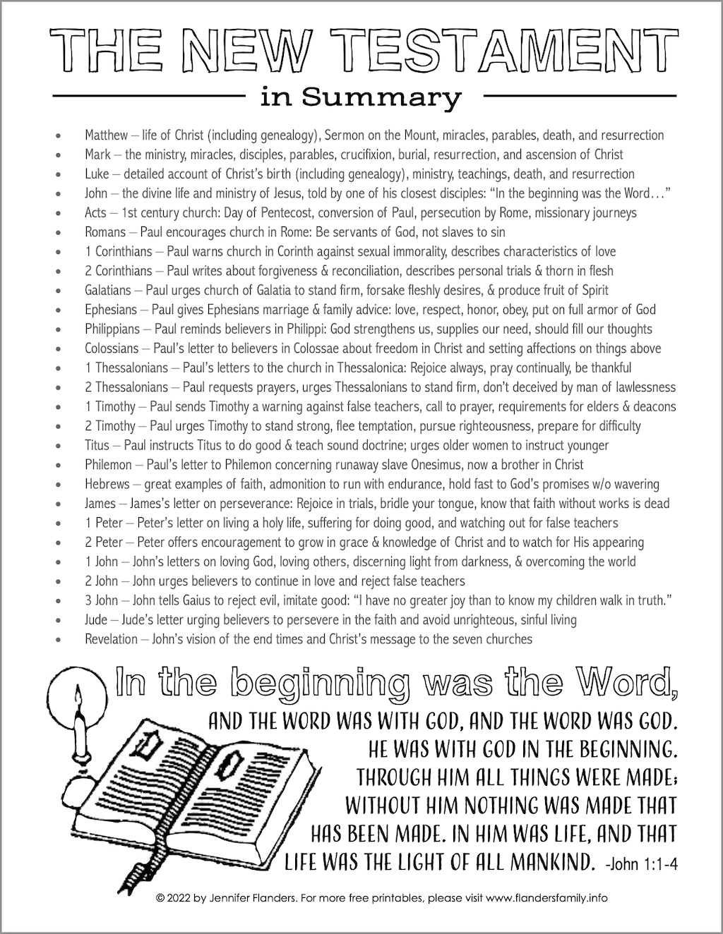 Free Books Of The Bible Printable Flanders Family Home Life