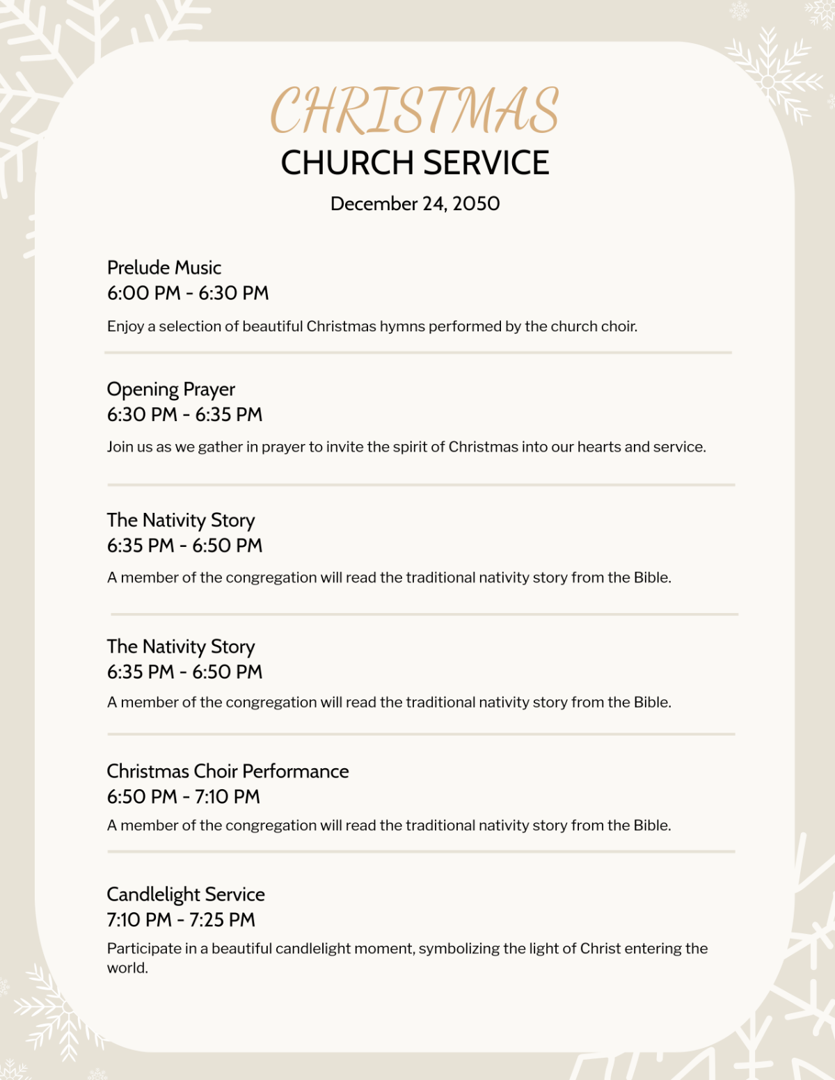 Free Printable Church Bulletin Templates