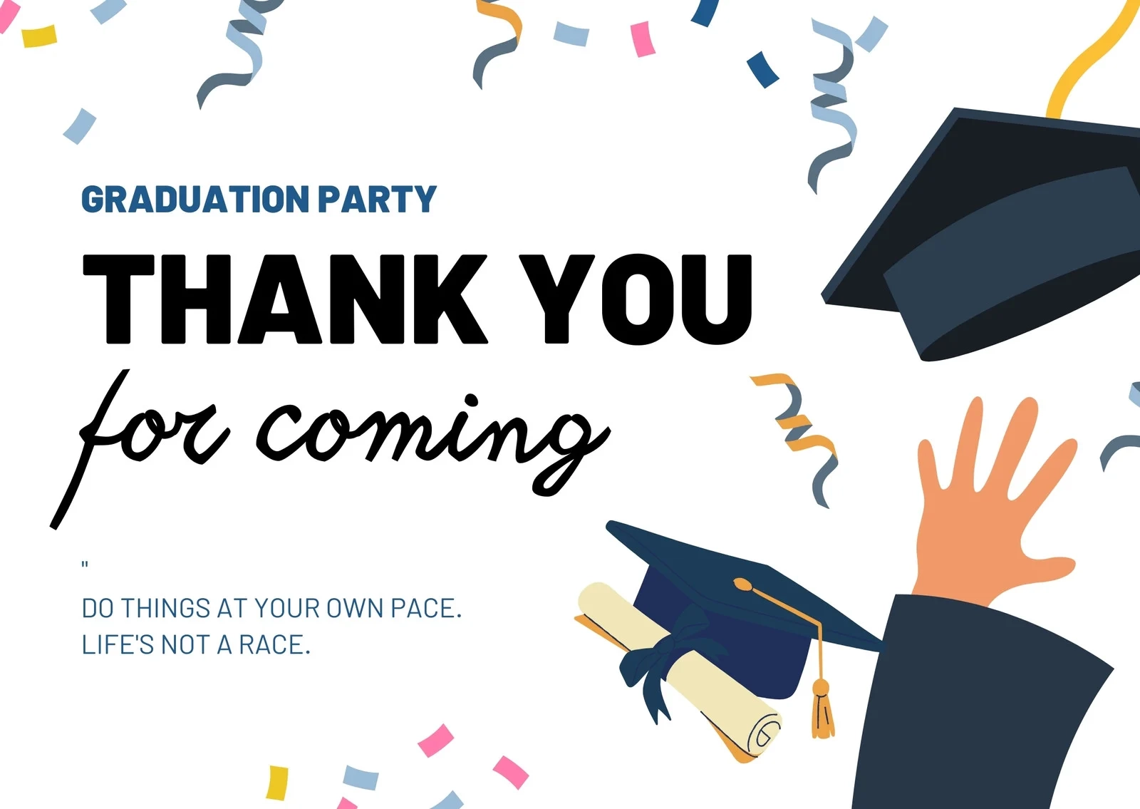 Free Printable Graduation Thank You Card Template