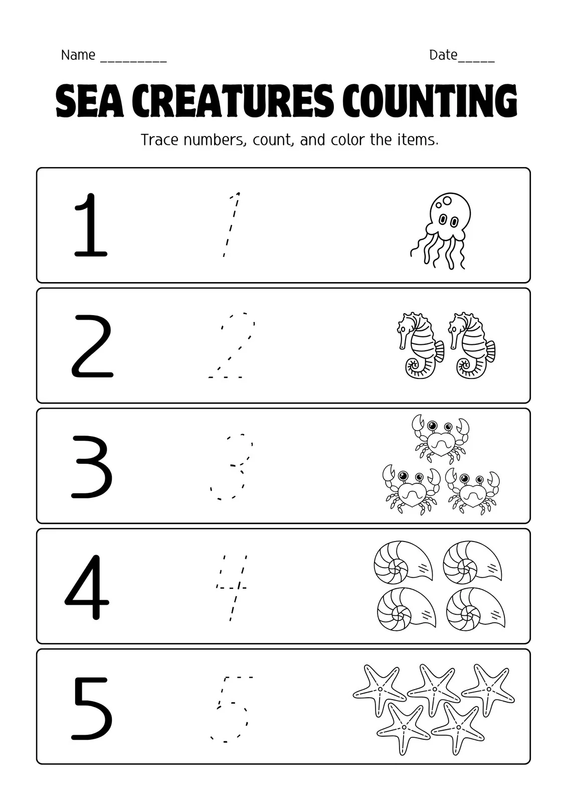 Printable Free Preschool Worksheets Age 3-4