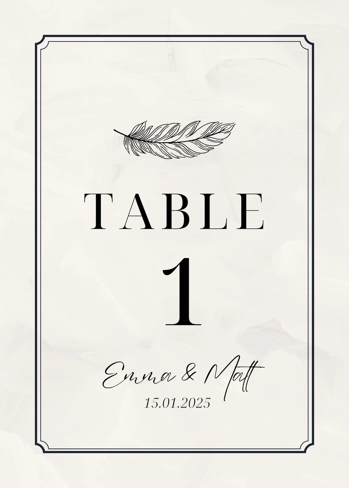 Printable Table Numbers For Weddings