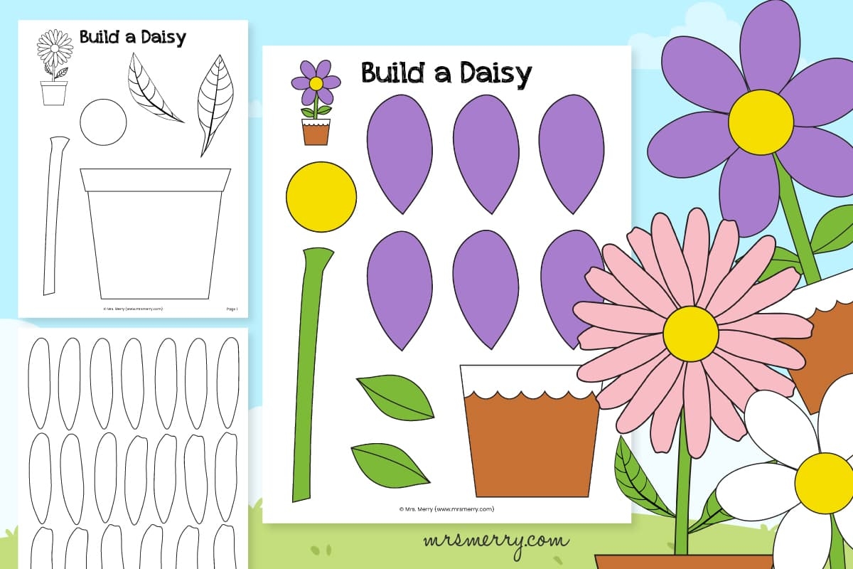 Template Of A Flower Printable