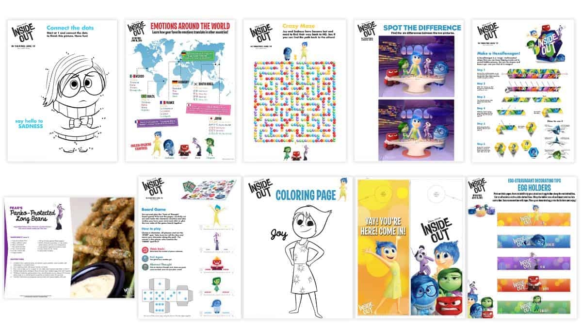 Free Disney Inside Out Printable Activity Sheets 48 