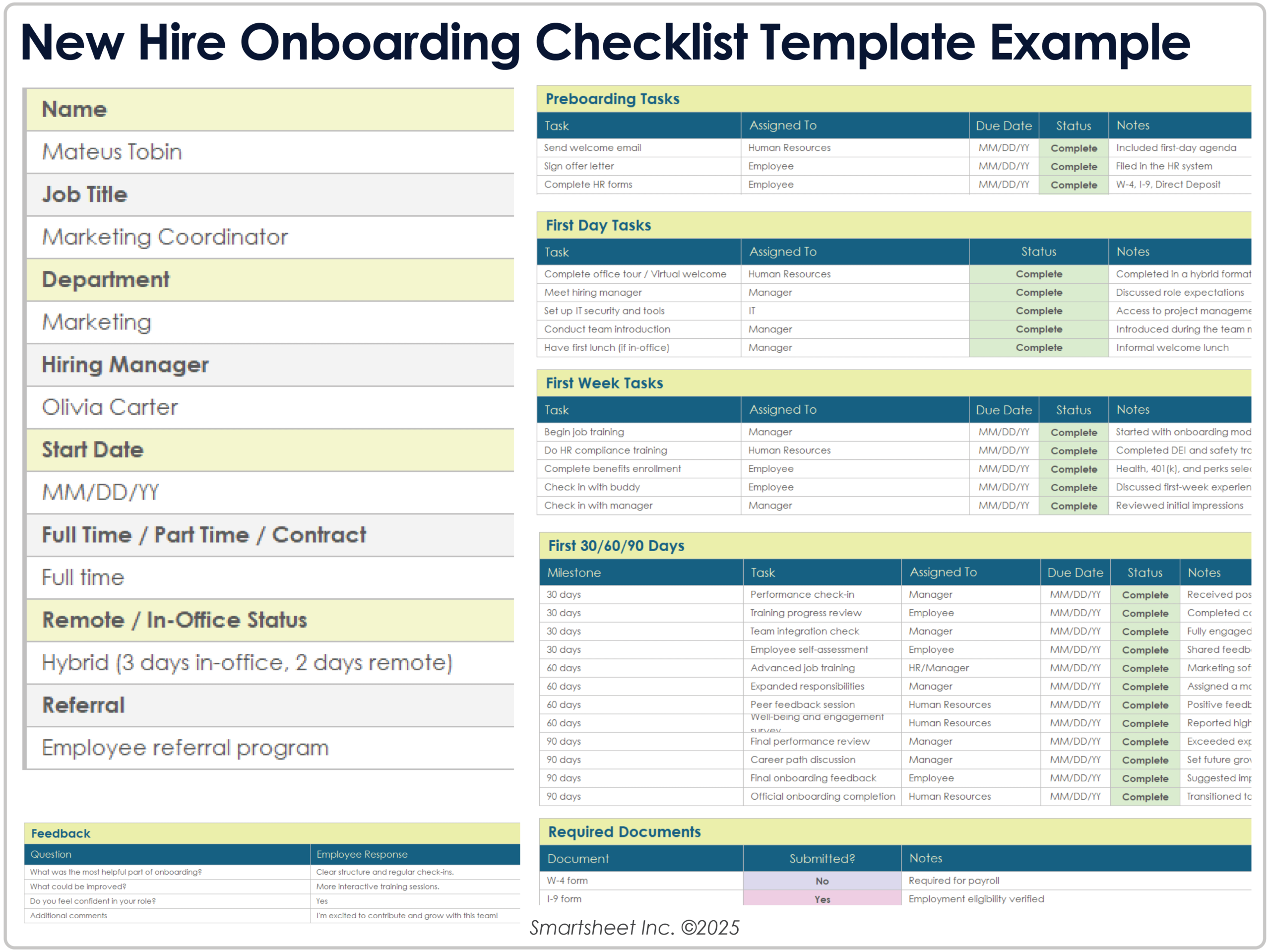 Forms To Give New Employees