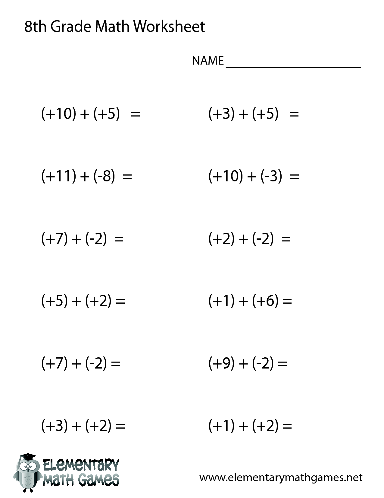 Free Free Math Worksheet For 8th Grade Download Free Free Math 