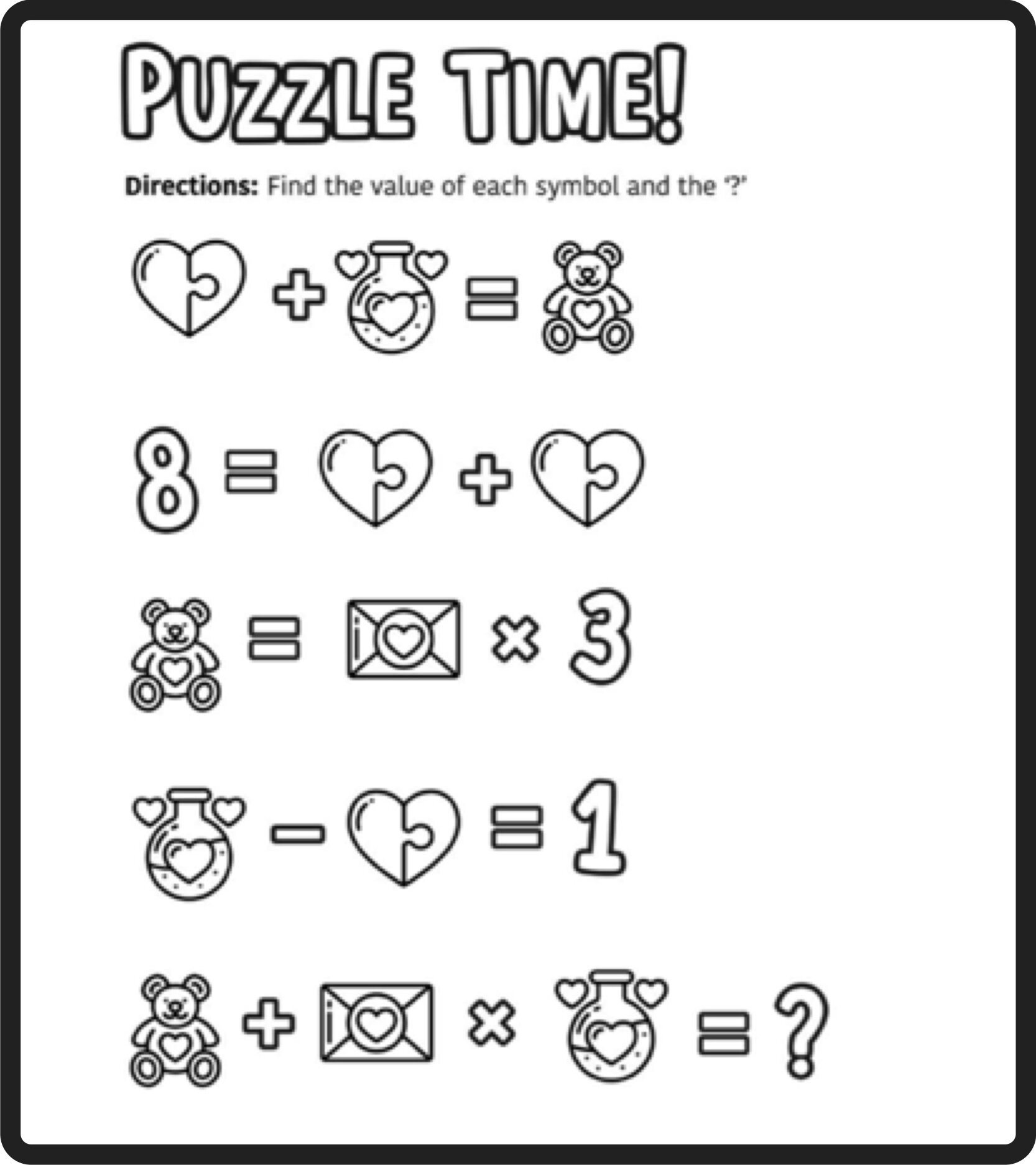 Math Puzzles Printable Free