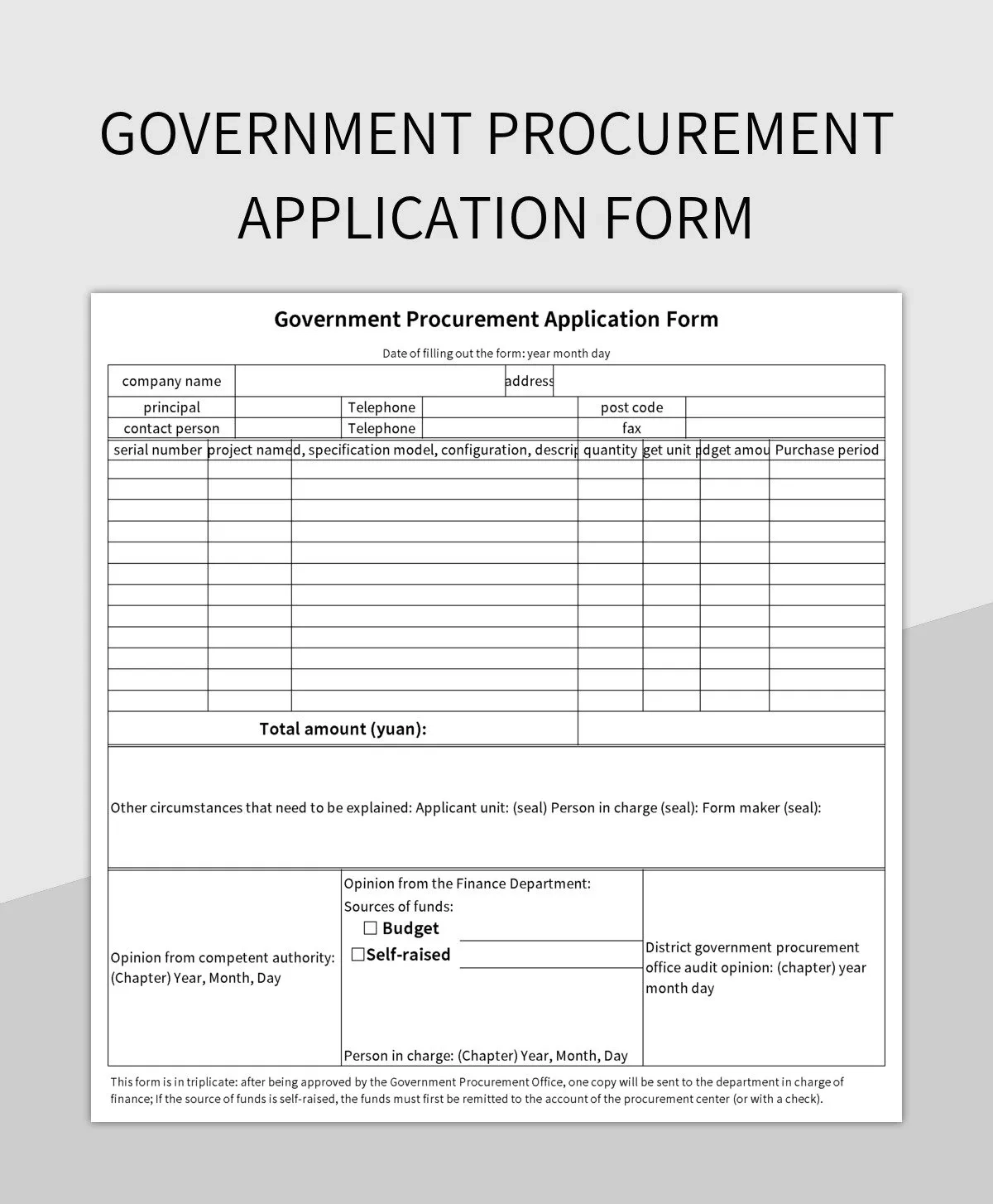 Free Government Forms Templates For Google Sheets And Microsoft 