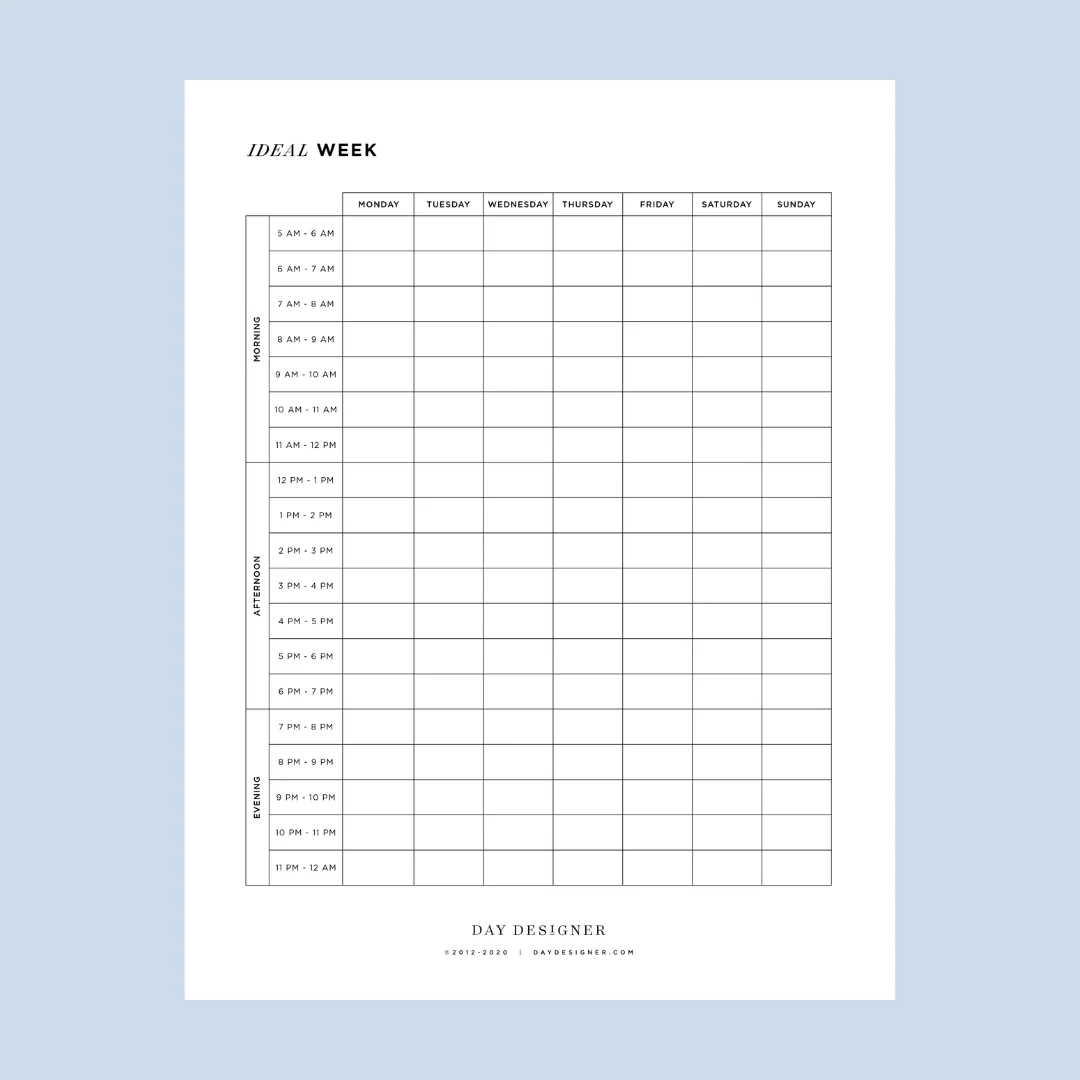 Day Designer Planner Printables