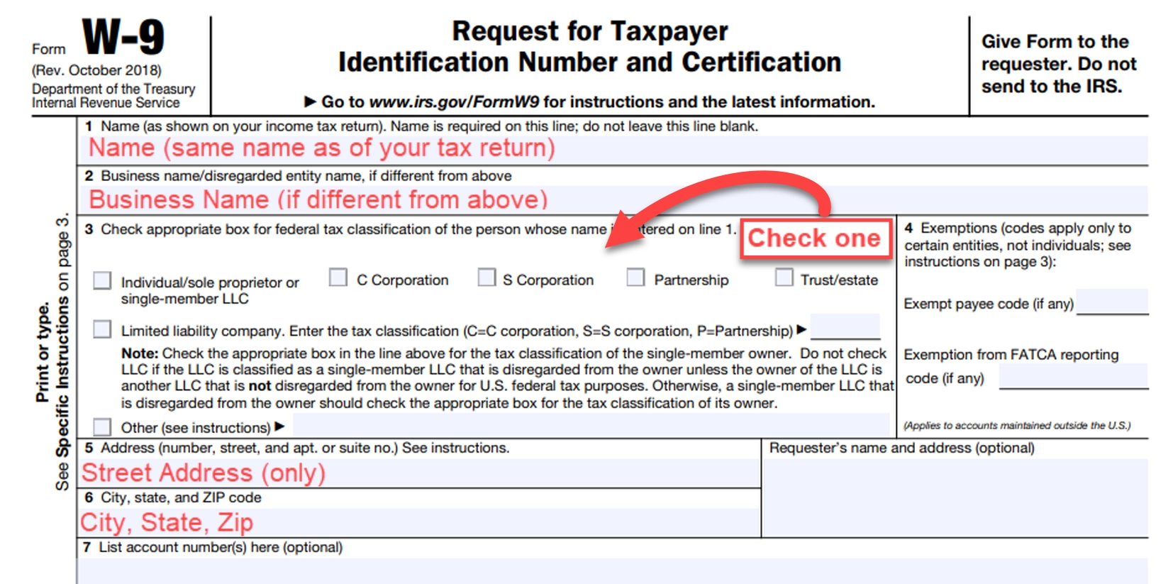 Blank W9 Form Wisconsin