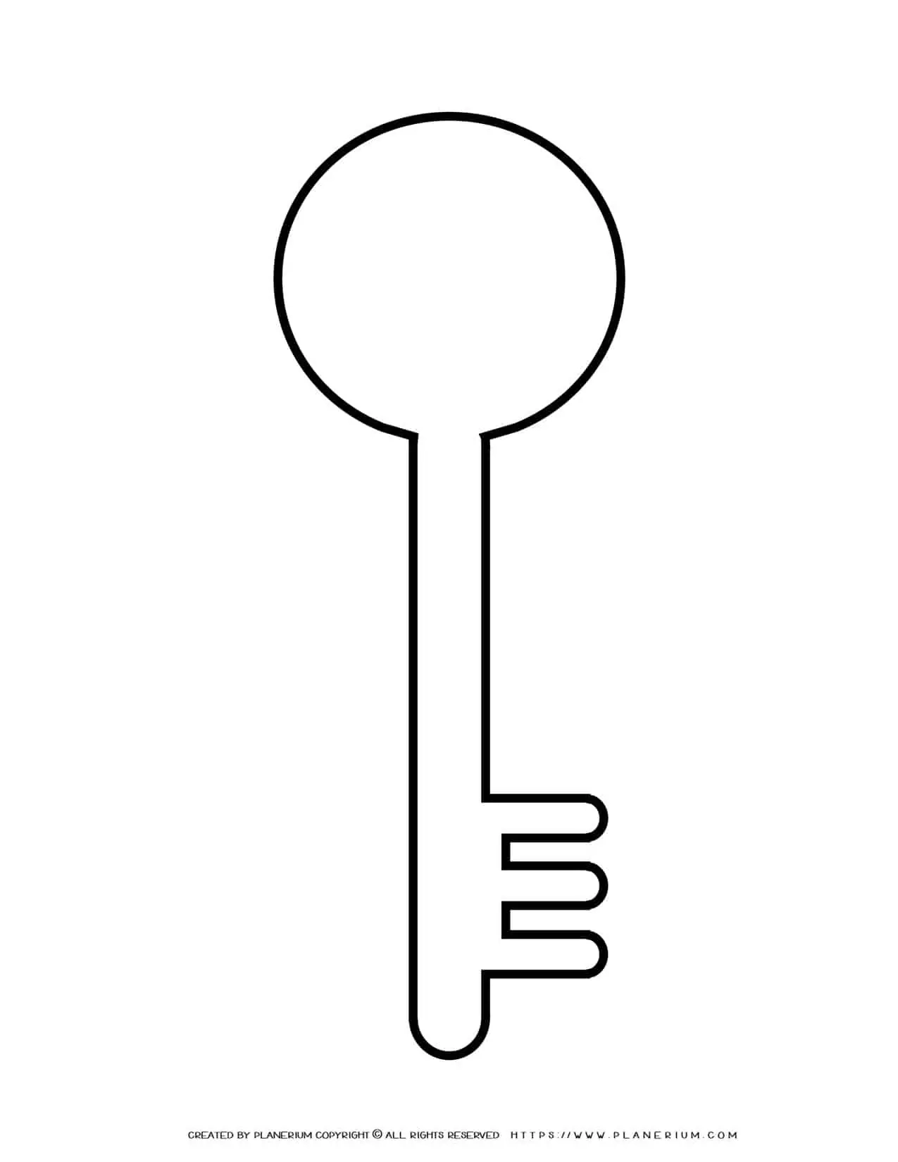 Free Key Outline Printable Template For Creative Learning