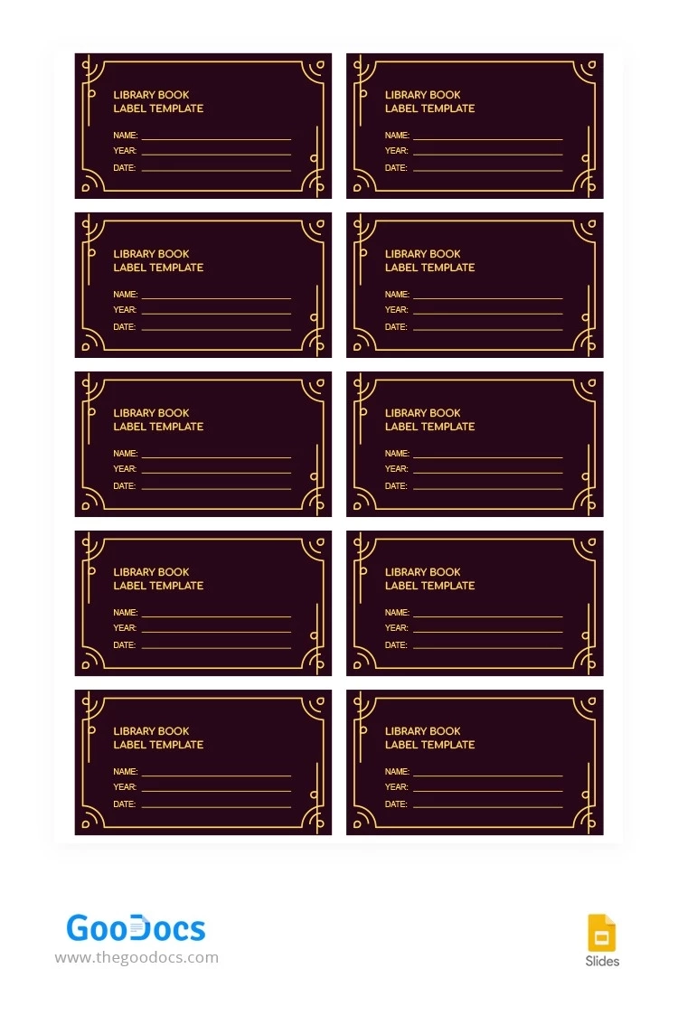 Free Printable Library Templates