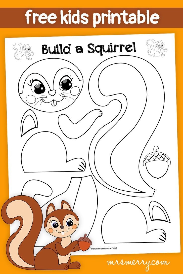 Squirrel Template Printable