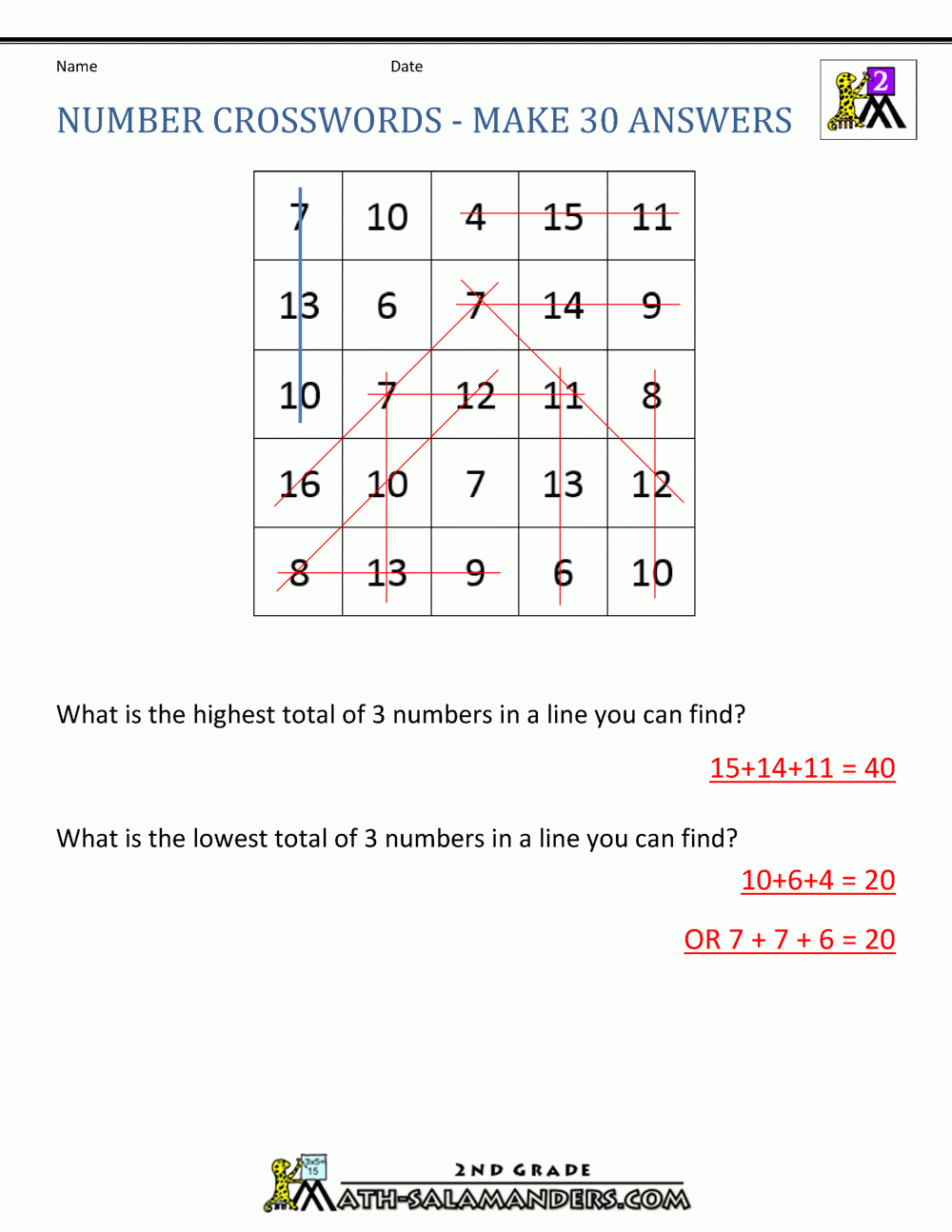 Free Math Puzzles Addition And Subtraction
