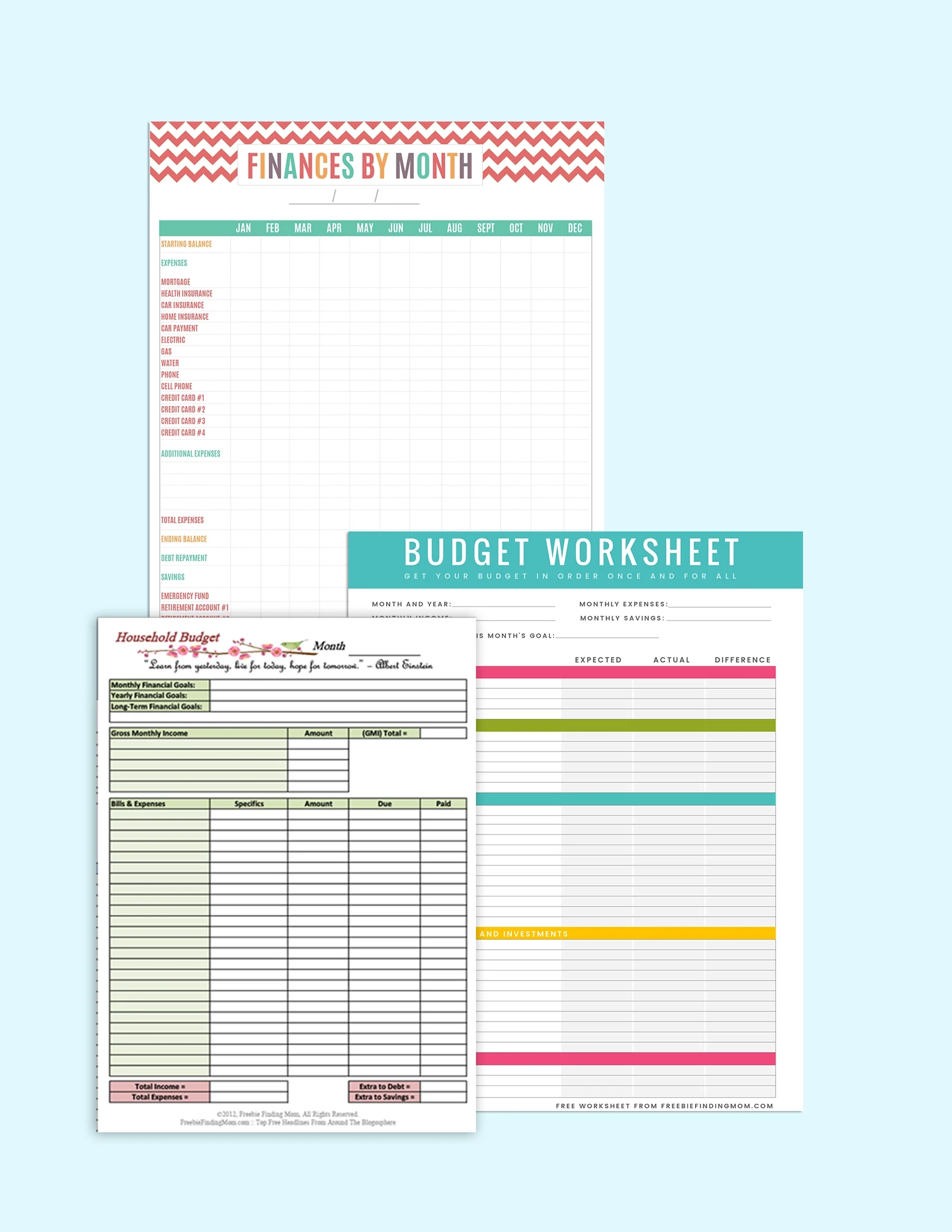 Free Printable Budget Worksheets Mom