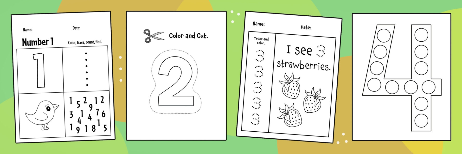 Preschool Printable Worksheets Free Numbers