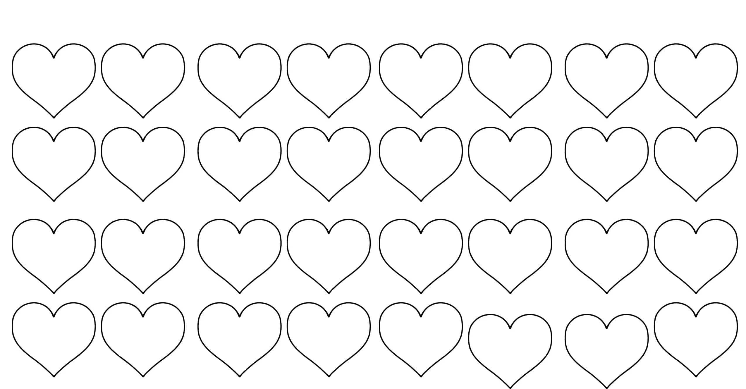 Free Pattern For Heart Template Printable Valentine s Day A 