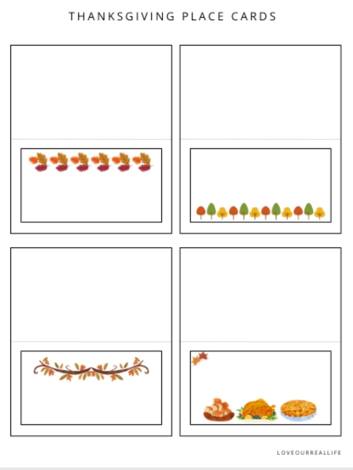 Free Printable Place Cards Template
