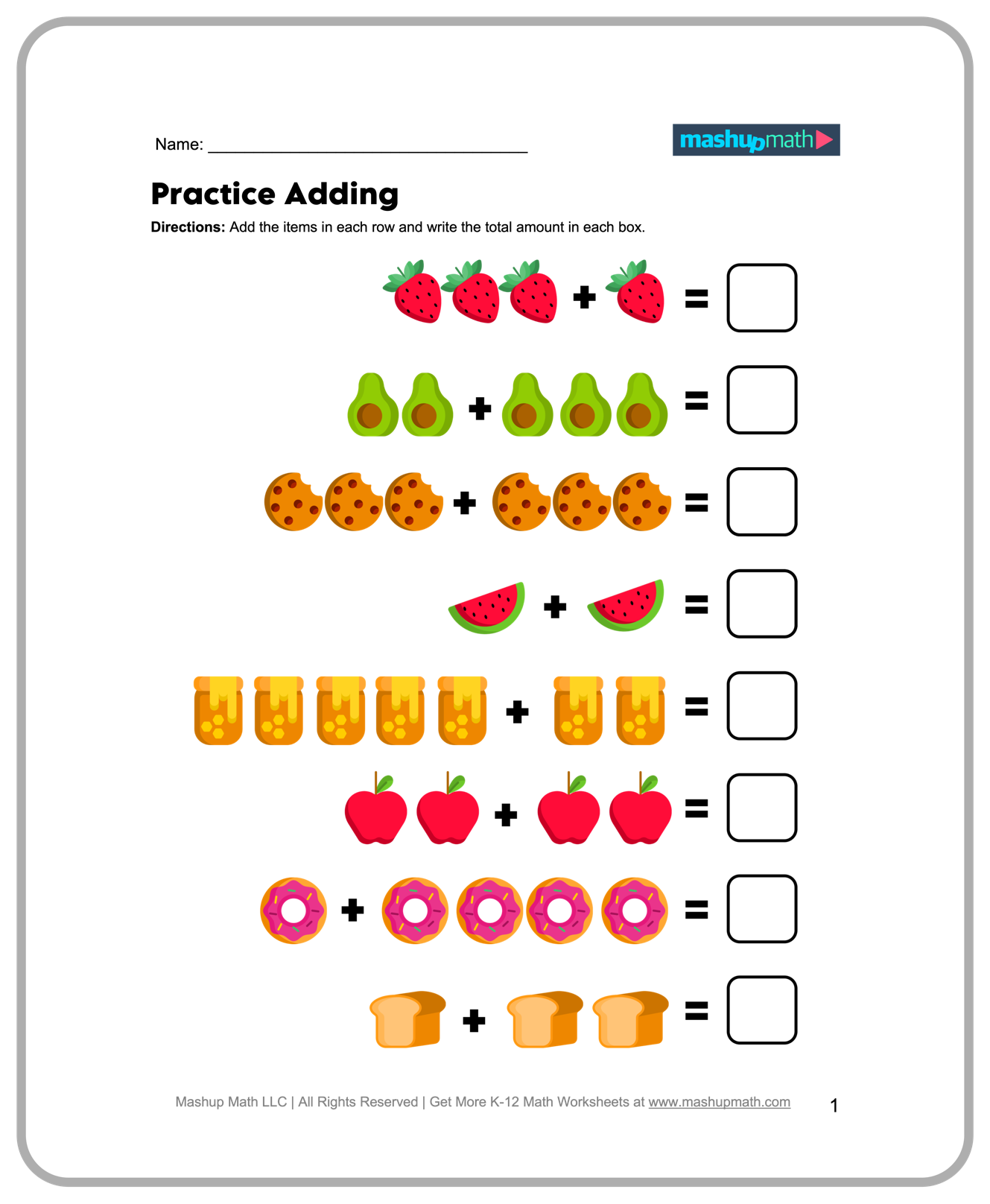 Free Preschool Math Worksheets Printable Mashup Math
