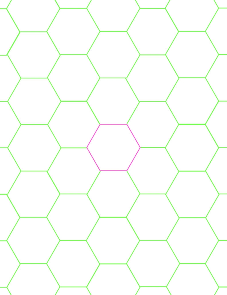 Free Printable 1 inch Hexagon Templates Grid Layout amp Graph Paper 