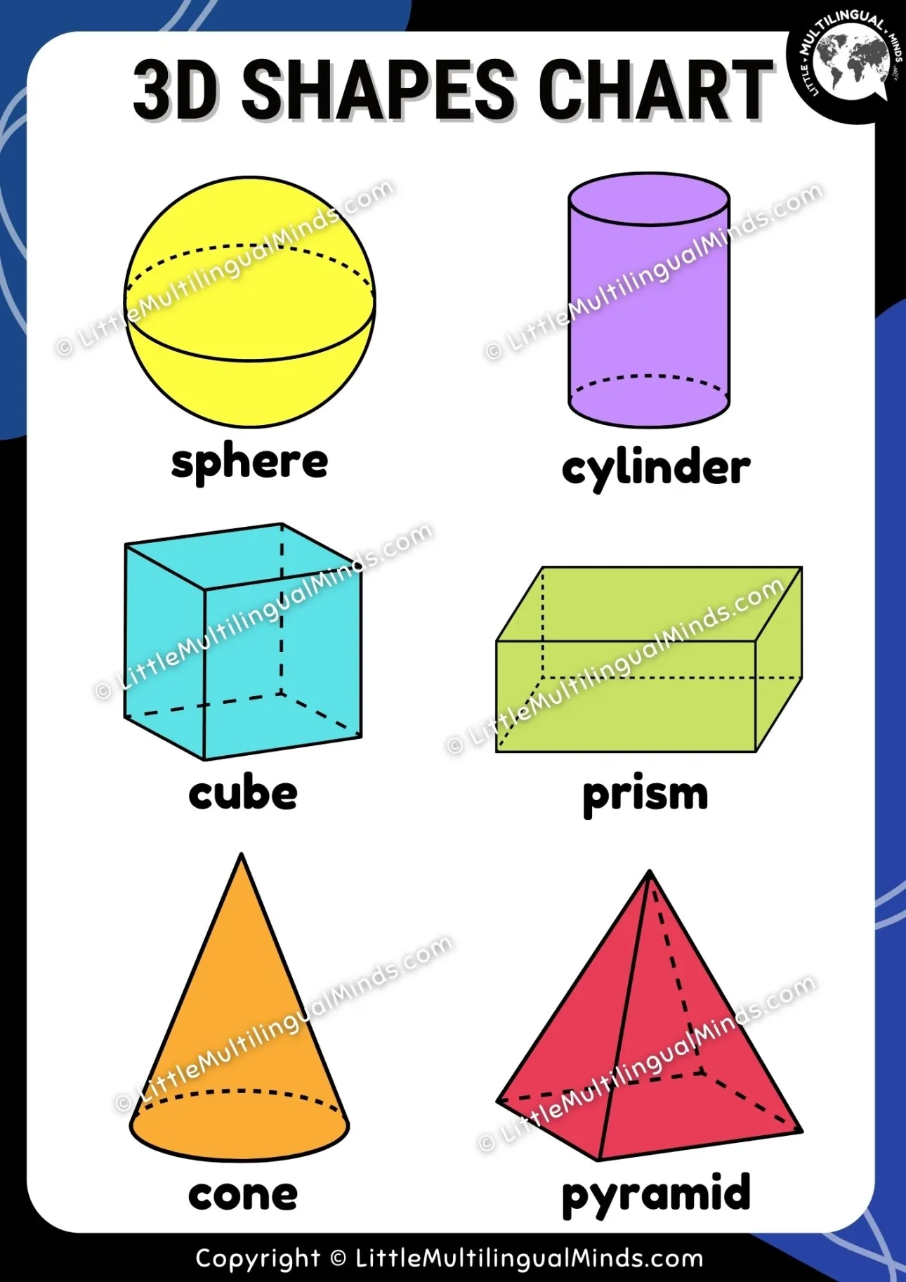 Preschool 3d Shapes Worksheets Printable Free