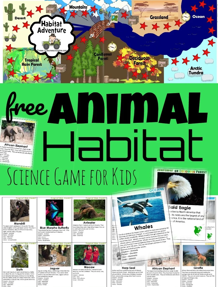 Free Animal Habitat Printables