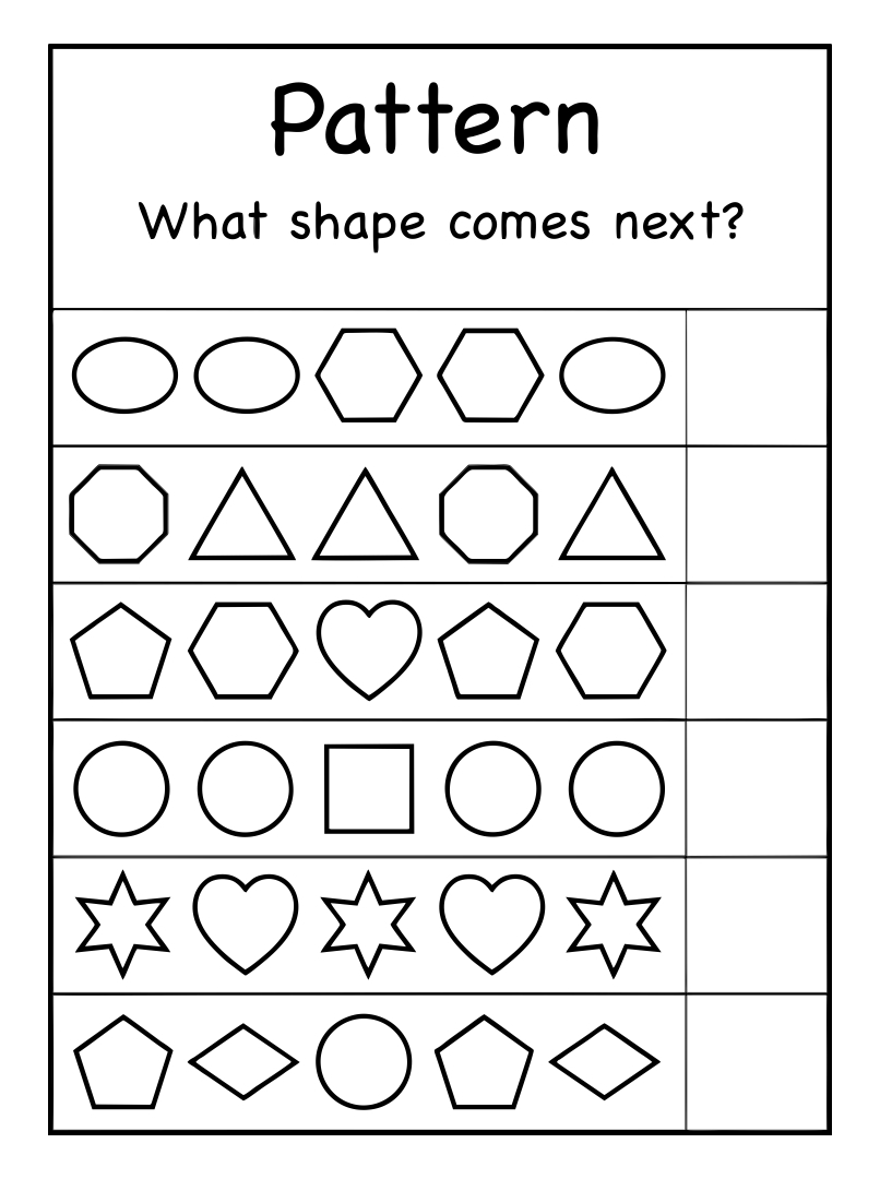 FREE Printable Animal Pattern Worksheets For Kindergarten 