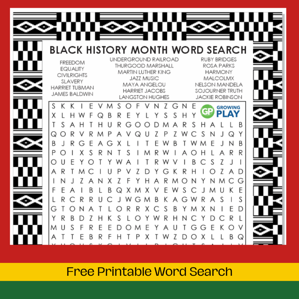 Black History Crossword Puzzle Printable