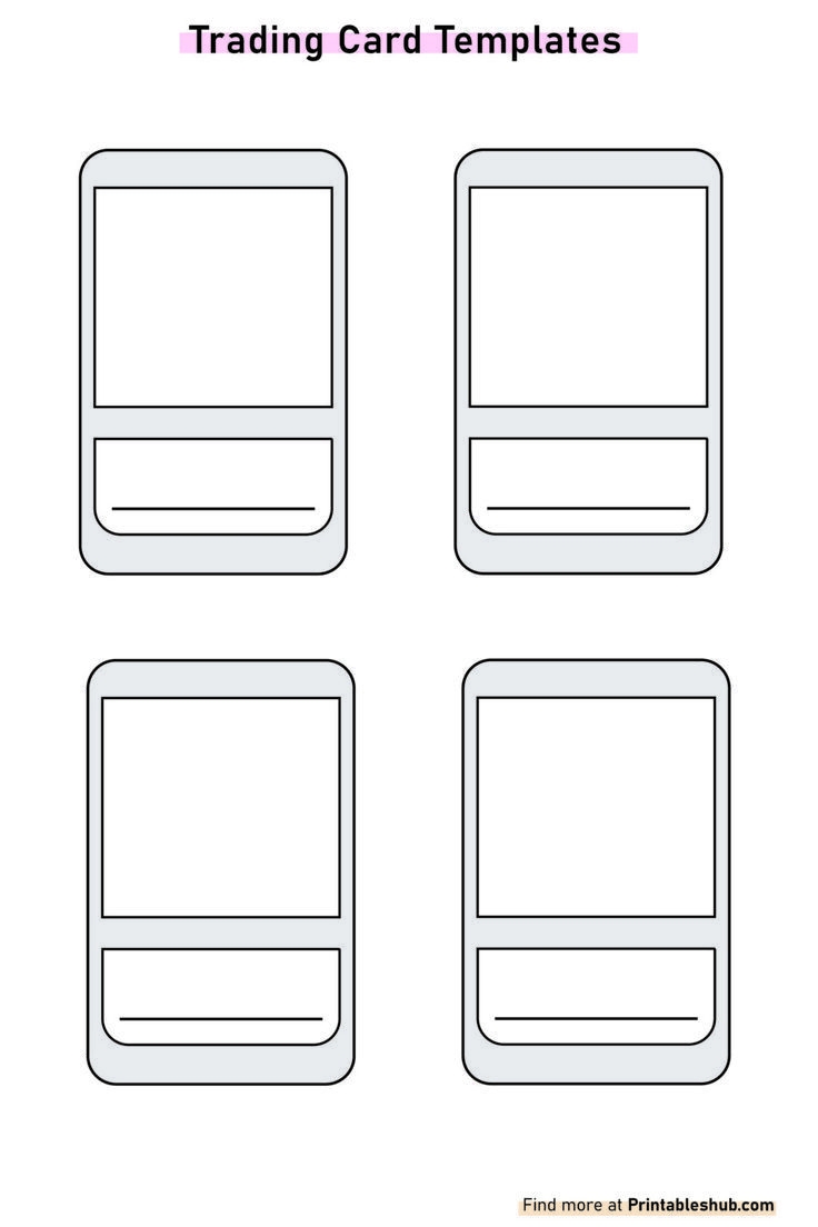 Printable Trading Card Template