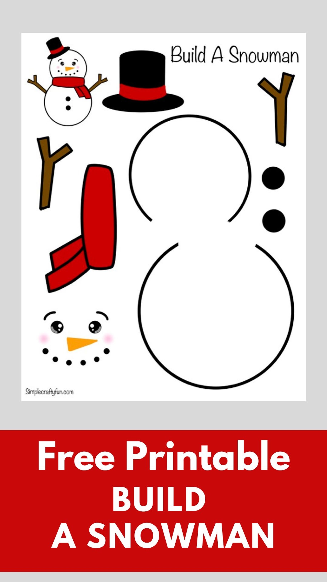 Printable Snowman Face Template