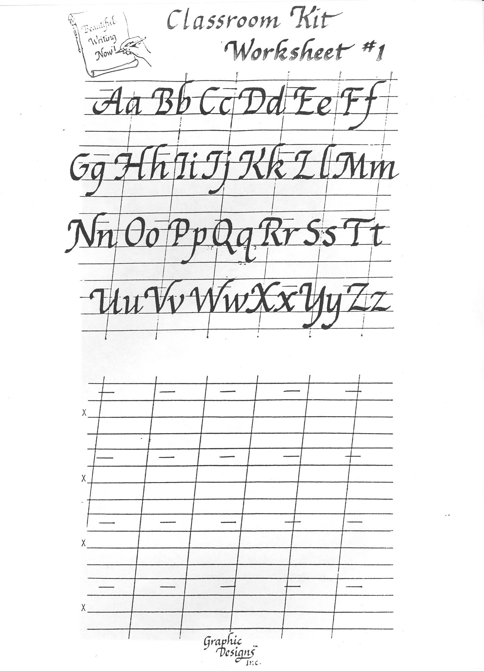 Free Printable Calligraphy Alphabet Practice Sheets Hand 