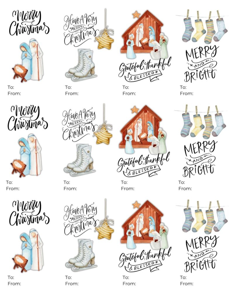 Free Printable Christmas Gift Tags Healing Home