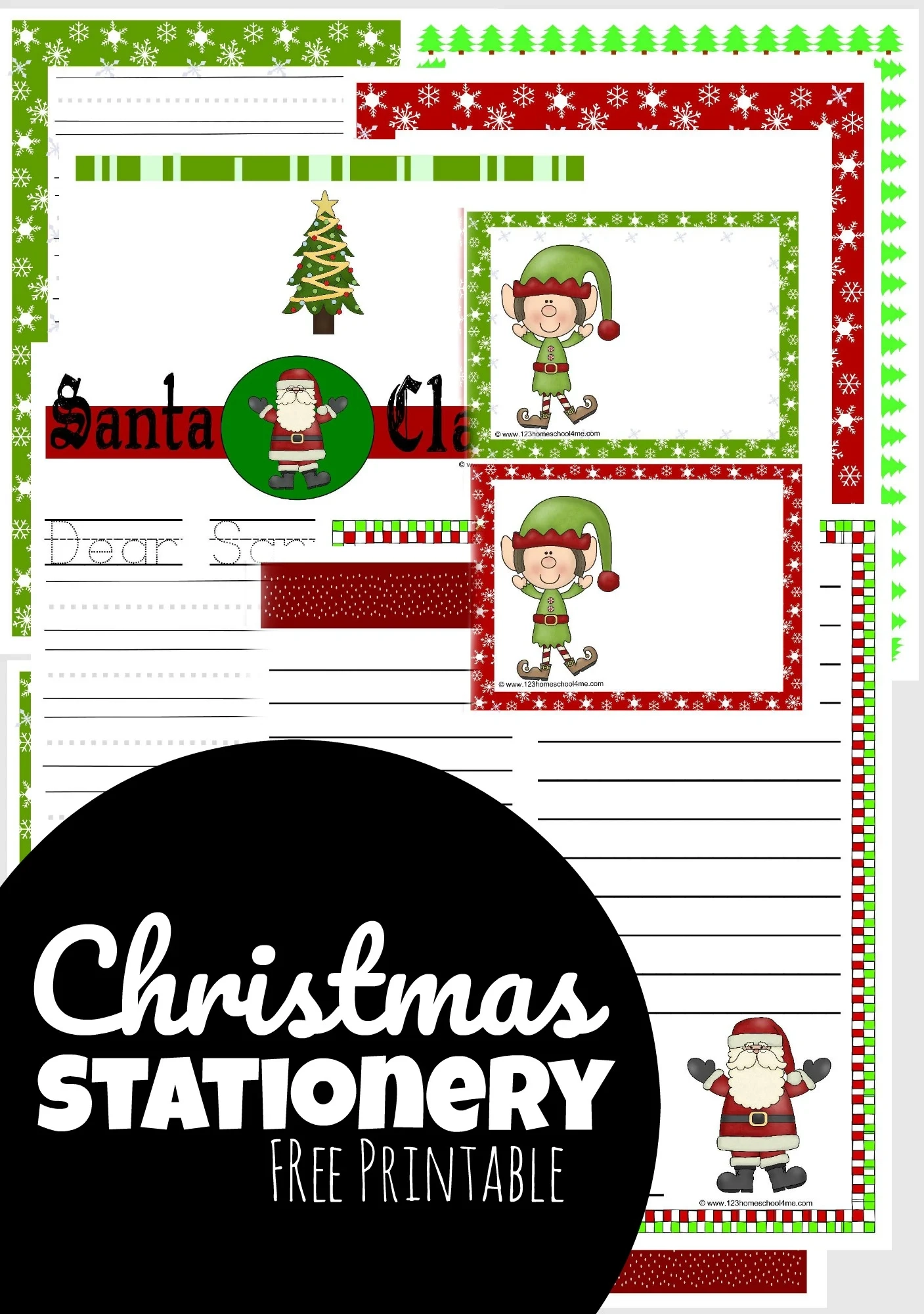 Free Printable Christmas Stationery Templates