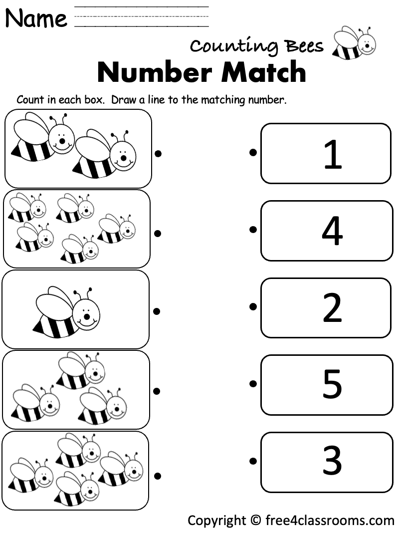 Free Printable Number Worksheet For Preschool