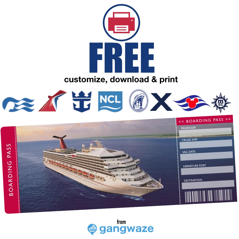 Free Printable Cruise Ticket