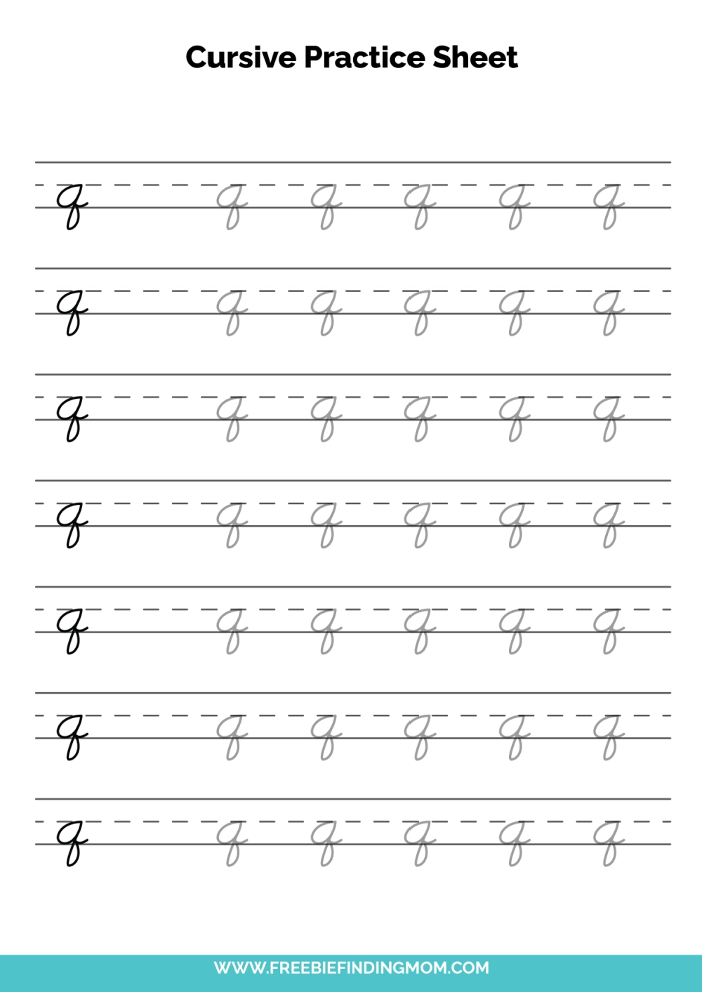 Cursive Worksheets Free Printable