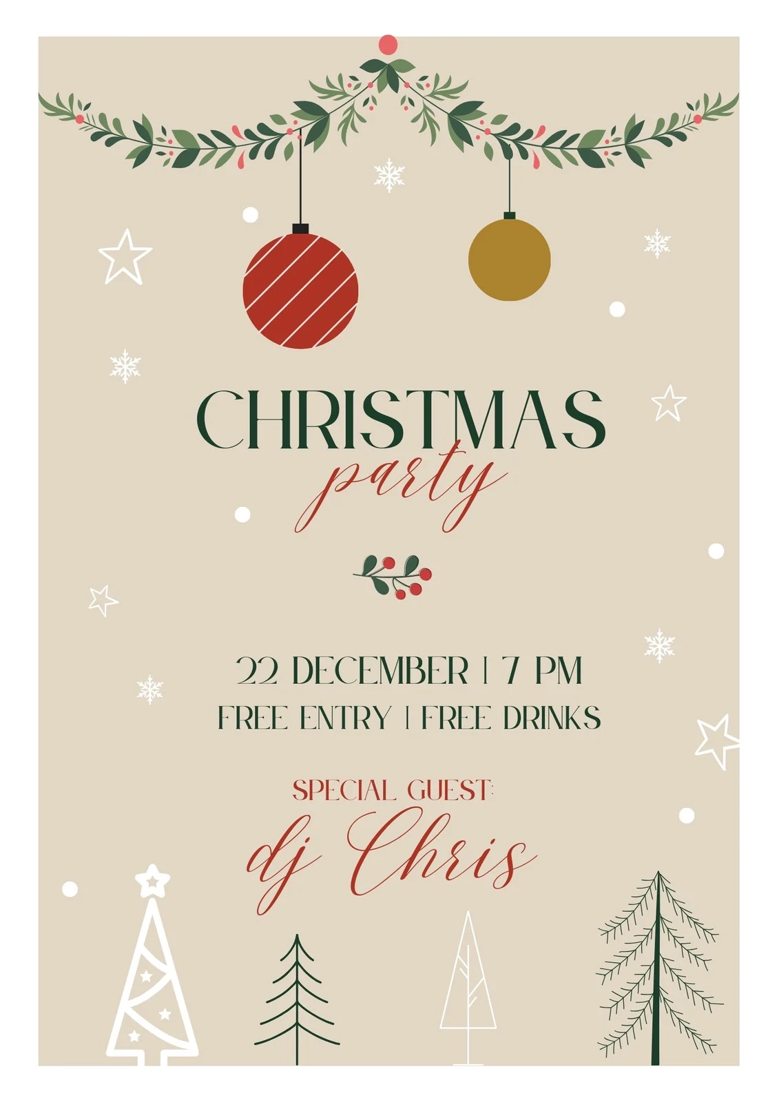 Free Printable Customizable Holiday Flyer Templates Canva
